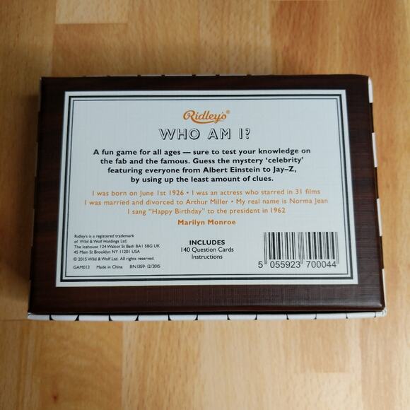 Ridley's Games Room Who Am I? Quiz - NIB - Picture 4 of 4